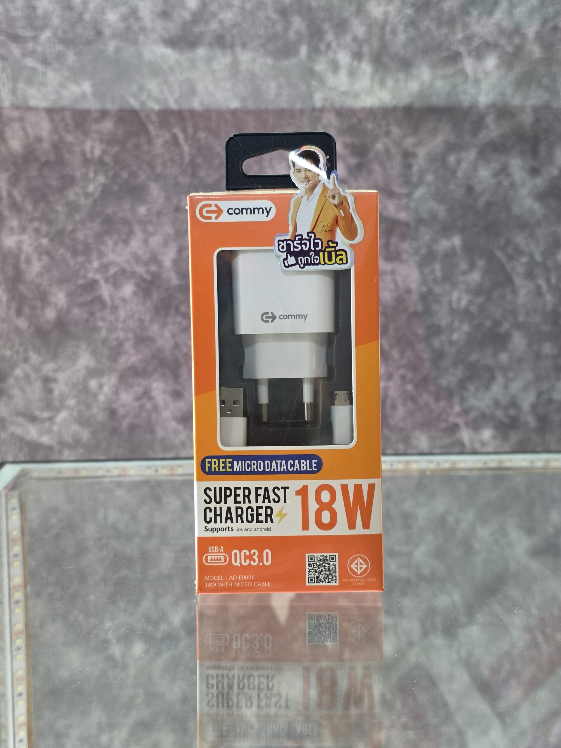 Commy AD-E0006 Fast Charger Set 18W USB-A (QC3.0) Micro USB - Image 2